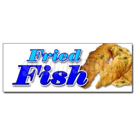 Signmission FRIED FISH DECAL sticker fry fresh deep seafood chips ...