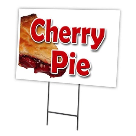 Pie Window Sign Signmission Cherry Pie Yard Sign & Stake outdoor plastic coroplast ...