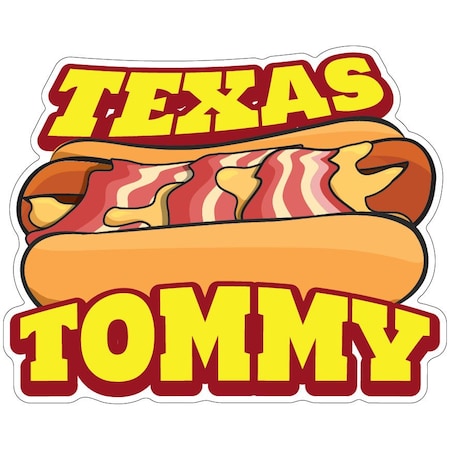 Signmission Texas Tommy Decal Concession Stand Food Truck Sticker, D-DC ...