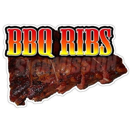 Signmission Safety Sign, 1.5 in Height, Vinyl, 16 in Length, Bbq Ribs D ...