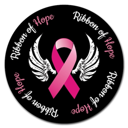 Signmission Ribbon Of Hope Circle Vinyl Laminated Decal D-24-CIR-Ribbon ...