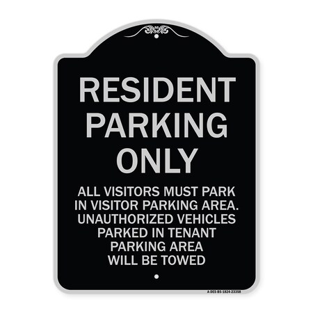 Signmission Parking Resident Parking Only Heavy-Gauge Aluminum ...