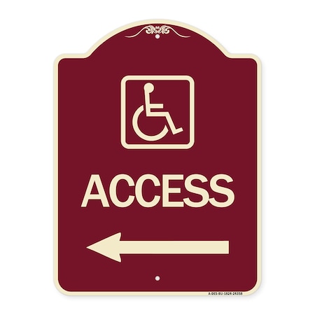 Signmission Access W/ Updated Isaand Left Arrow Heavy-Gauge Aluminum ...