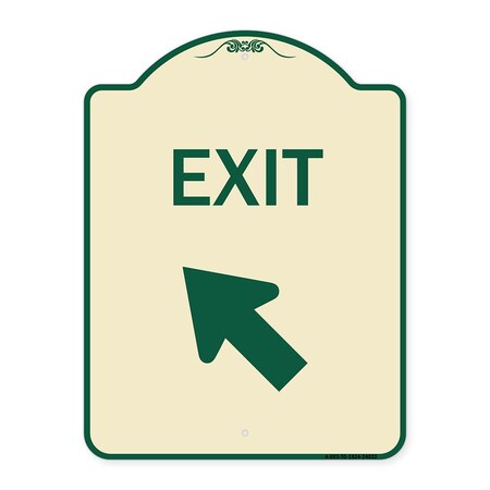 Signmission Exit Exit with Left Arrow Heavy-Gauge Aluminum ...