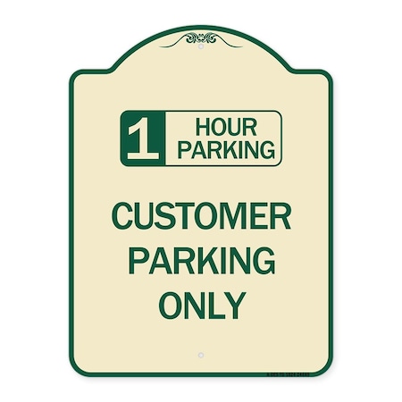 Signmission 1 Hour Parking Customer Parking Heavy-Gauge Aluminum ...