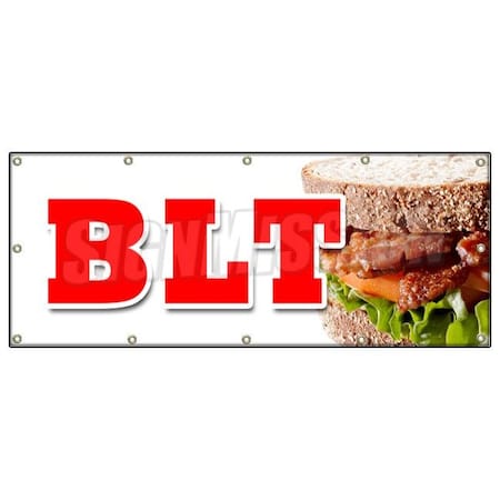 Signmission BLT BANNER SIGN bacon lettuce tomato sandwich drink special ...