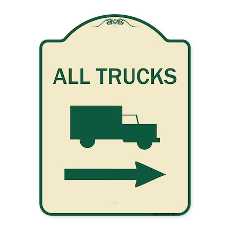 Signmission Trucks All Trucks W/ Truck & Right Arrow Heavy-Gauge ...