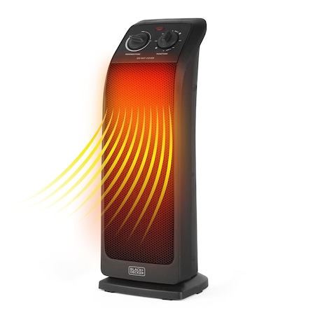Space Heater with Adjustable Thermostat, Portable Heater & Tower Fan with 3 Settings
