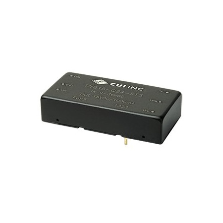 Cui Inc DC to DC Converter, 48V DC to 15V DC, 15VA, 0 Hz PYB15-Q48-S15 ...
