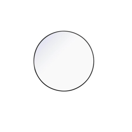 Elegant Decor Metal Frame Round Mirror 32 Inch Black Finish MR4037BK | Zoro