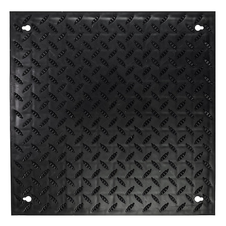 Foundation Platform Tile, Polypropylene, 18 in W x 18 in L, 4 PK F03.18x18BK-CS4
