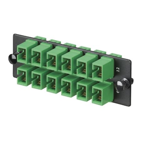 Panduit ADAPTER PANEL 12 SC APC PORTS, SM, SIMPLEX, ZIRC CERAMIC ...