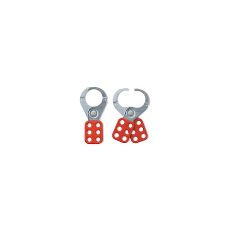 Lot De 2 Hasps Master Lock Lockout 421 – Acier Avec Revêtement Vinyle Rouge, Neuf De Stock