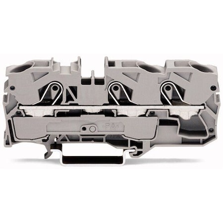 Wago 3 COND THRU TERMINAL BLOCKS, 6 AWG -20 AWG GREY, 2010-1301 | Zoro