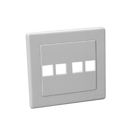 Belden 4 PORT FLUSH MOUNT FACEPLATE, 2 GANG FOR 1-PORT PS5 DVO MOD ...