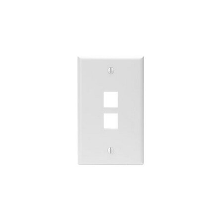 Leviton 2-Port Wallplate Unloaded, 1-Gang Use W/Snap-In Modules ...