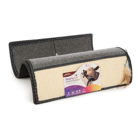 Smartykat ScratchScroll+ Double Wide Cat Scratcher Lounge with Toy
