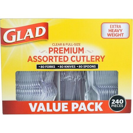Glad Cutlery, Plastic, Assorted