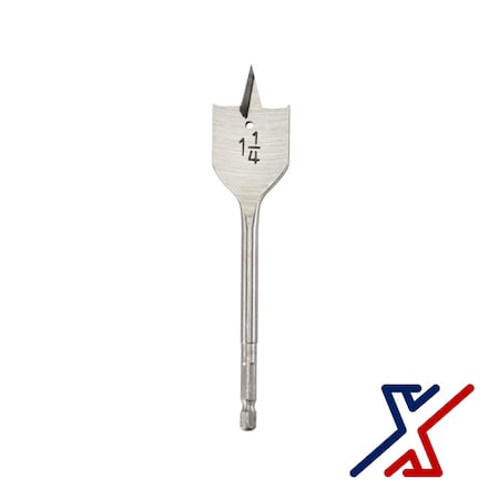 X1 Tools 1-1/4 in. x 6 in. Long Spade Bit / Paddle Bit / Wood Bit 1 Bit ...