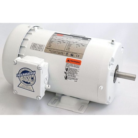 Dayton Washdown Motor, 3 Ph, TEFC, 3/4 HP, 1725 rpm 2DAK8