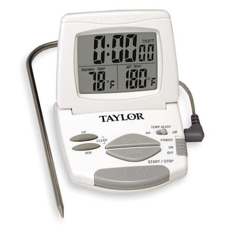 TAYLOR Multiline LCD Digital Food Service Thermometer with 32 to 392 (F) 1470