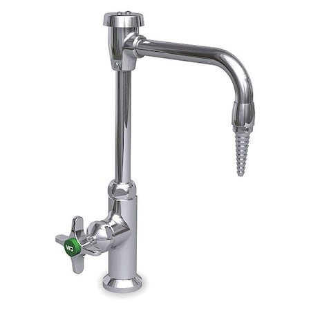 Watersaver Manual Laboratory Faucet, Single Hole Mount, Chrome 1 Hole L614VB