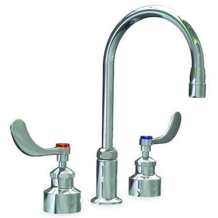 Watersaver Manual Laboratory Faucet, 8" Mount, Chrome 3 Hole L2224