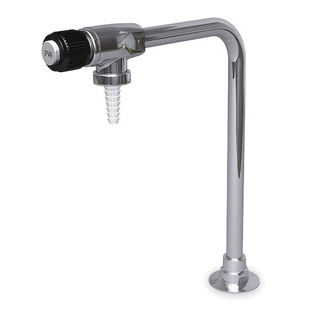 Watersaver Manual Laboratory Faucet, Single Hole Mount, Chrome 1 Hole L7833