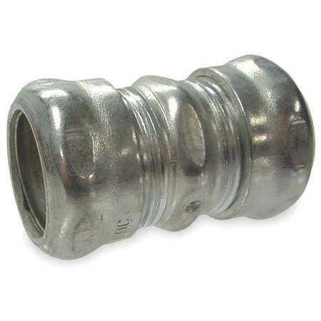 Zoro Select EMT Coupling, 1-1/2 in, Compression, Steel, PVC Coated 2DCR3
