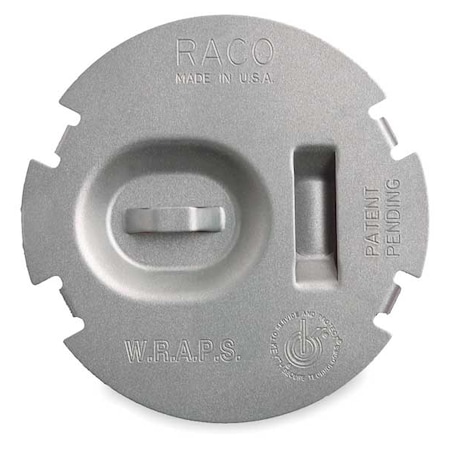 Raco Box Cover, Square Box Type, 2 Gang, Galvanized Steel, Flat Cover Type 700F