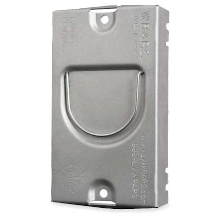 Raco Box Cover, Square Box Type, 1 Gang, Galvanized Steel, Raised Cover Type 701RD