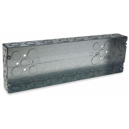 Raco Electrical Box, 98.5 cu in, Gang Box Type, 6 Gangs, Galvanized Steel, Rectangular Shape 955