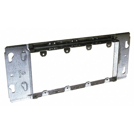 Raco Box Cover, Square Box Type, 4 Gang, Galvanized Steel, Blank Cover Type 823