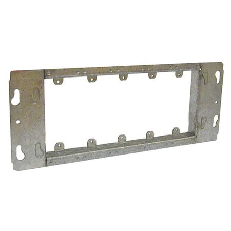 Raco Box Cover, Square Box Type, 5 Gang, Galvanized Steel, Blank Cover Type 824