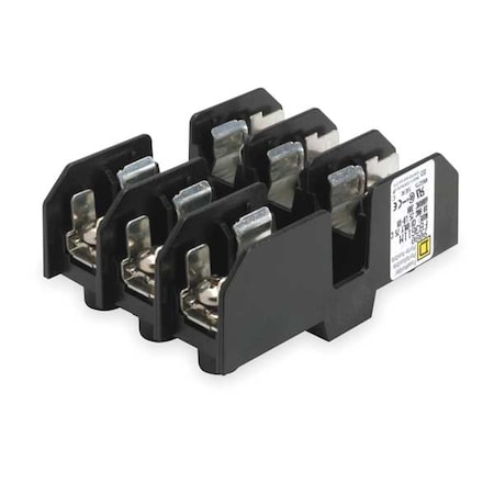 Square D Open Fuse Block, M UL Class, 600V AC/DC Volt Rating, 3 Poles, Wire Leads 9080FB3611M