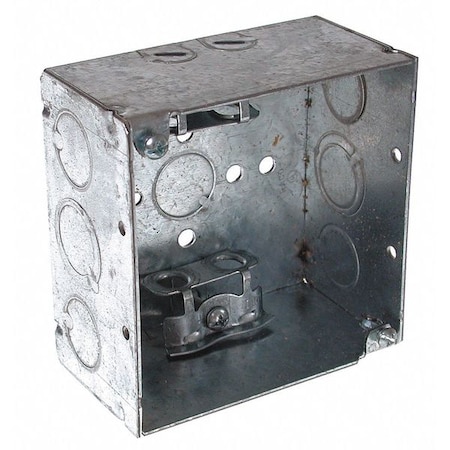 Raco Electrical Box, 30.3 cu in, Square Box Type, 2 Gangs, Galvanized Steel, Square Shape 248