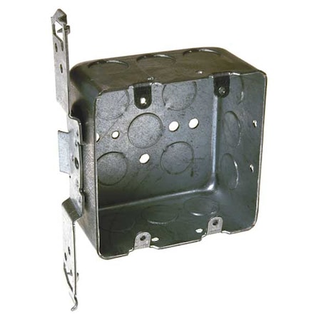 Raco Electrical Box, 30.3 cu in, Handy Box Type, 2 Gangs, Galvanized Steel, Square Shape 681