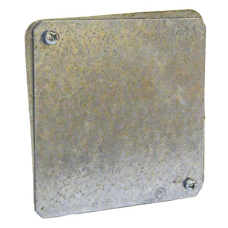 RACO Electrical Box Cover, Square, 1 Gangs, Galvanized Steel, Blank 762