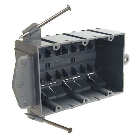 Raco Electrical Box, 44 cu in, Cable Box Type, 3 Gangs, PVC, Rectangular Shape 7846RAC