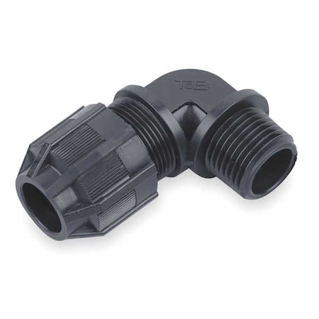 Abb Liquid Tight Connector, 1/2in., 90 deg, Blk 4960NM