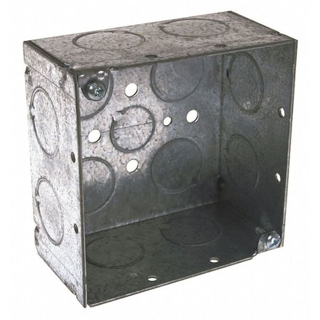 Raco Electrical Box, 30.3 cu in, Square Box Type, 2 Gangs, Galvanized Steel, Square Shape 231