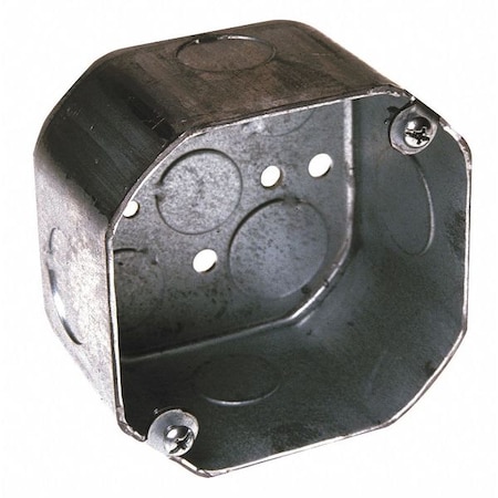 Raco Electrical Box, 21.5 cu in, Octagon Box Type, 2 Gangs, Galvanized Steel, Octagon Shape 167