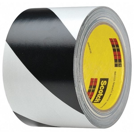 3M Safety Stripe Tape Rubber/Vinyl Black/White, 3" W x 108 ft. L, 5.4 mil Thick 5700