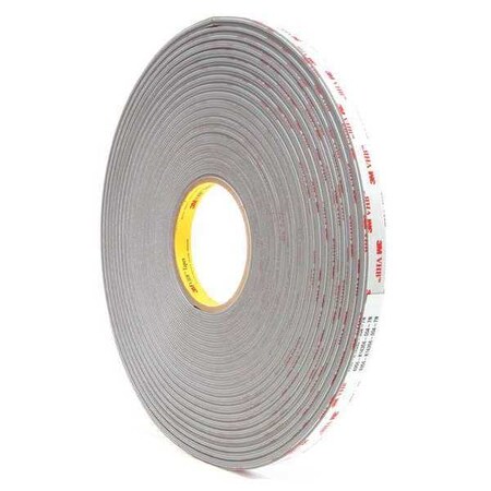 3M Double-Sided Foam Tape, 3/4 in W, 36 yd L, 1/32 in, Acrylic Foam, Double-Sided, 12 PK 4956