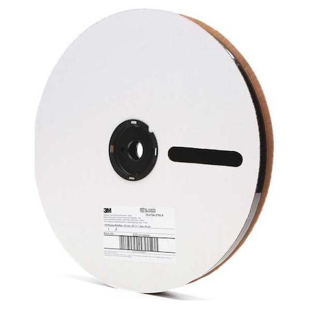 3M Reclosable Fastener, Acrylic Adhesive, 150 ft, 1 in W, Black, 3 PK SJ3523