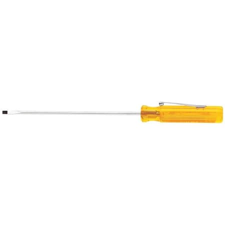 KLEIN TOOLS Pocket Clip Slotted Screwdriver 1/8 in Round A130-3