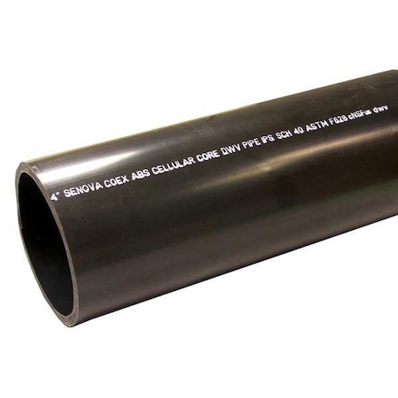 ZORO SELECT 2" x 10 ft. Non-Threaded ABS DWV Pipe Sch 40 29-210