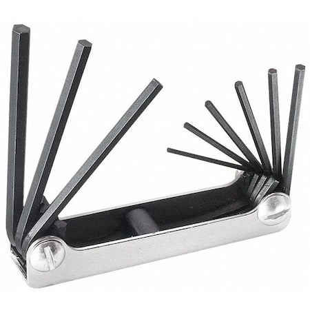 KLEIN TOOLS 9 Piece SAE Fold-Up Hex Key Set, 70591 70591