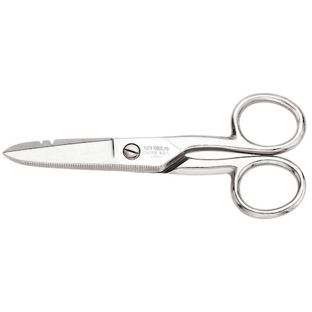 KLEIN TOOLS Electrician's Scissors, Nickel Plated 2100-7