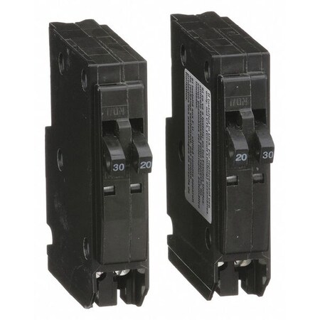 SQUARE D QO20303020 Qwik-Open 1P Tandem Plug In Circuit Breaker 30A 120//240VAC